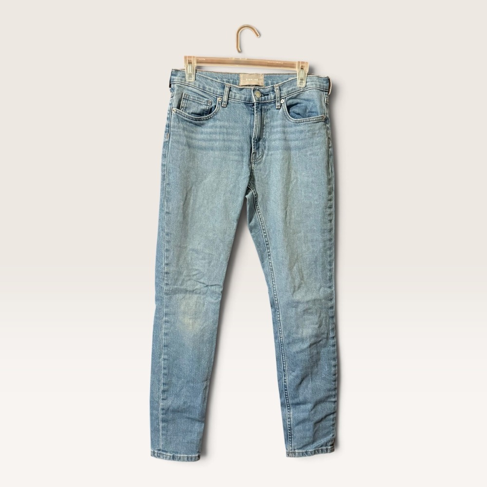 Everlane Skinny Jeans Size 27 Light Wash Blue Mid Rise Denim Classic Minimalist